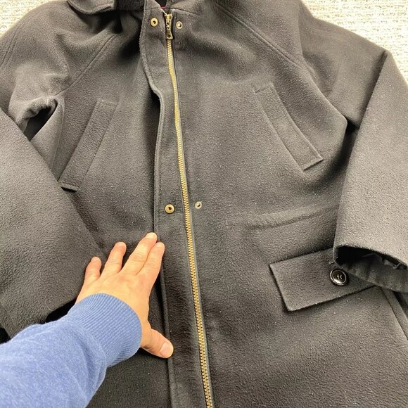 Tommy Hilfiger Long Trench Coat Jacket Women Size 14 Hooded - STITCHING DEFECT - Picture 7 of 12